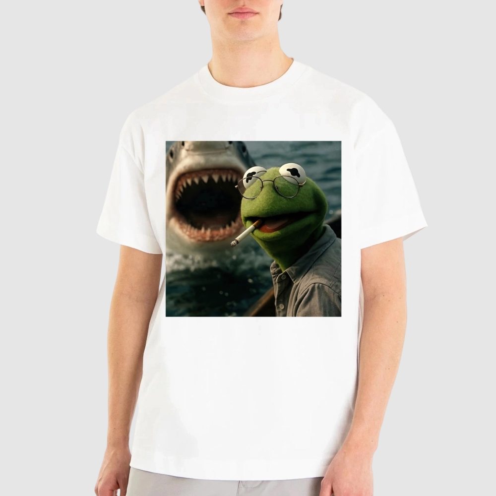  Shark Attack Parody Cotton T-shirt 