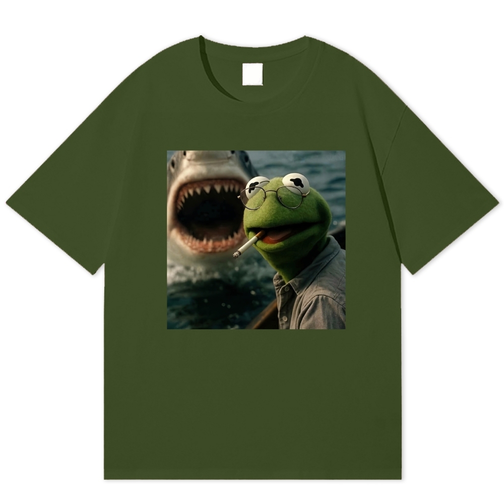  Shark Attack Parody Cotton T-shirt 