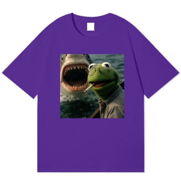  Shark Attack Parody Cotton T-shirt 