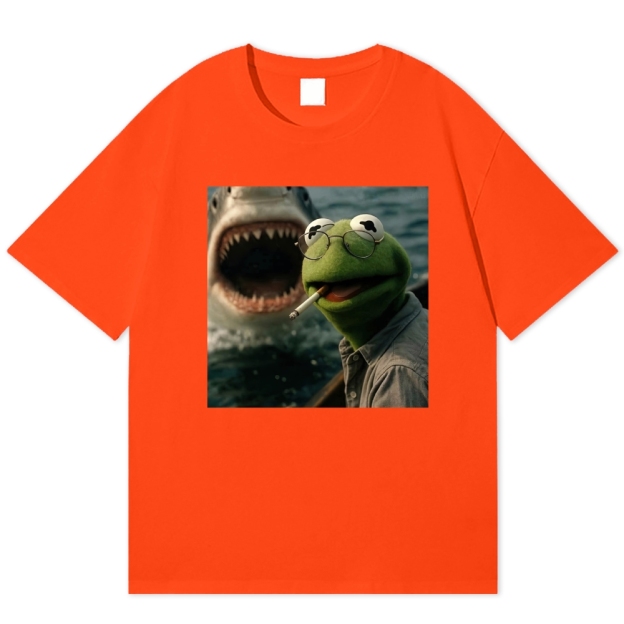  Shark Attack Parody Cotton T-shirt 