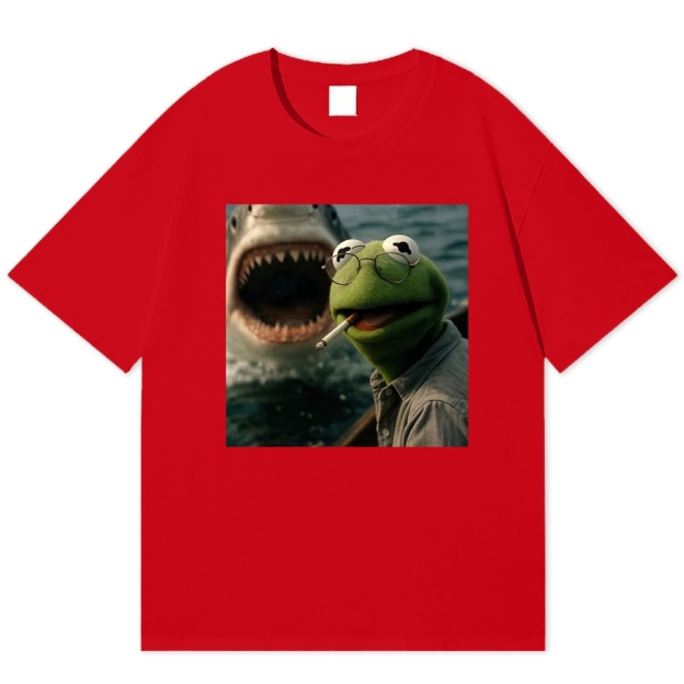  Shark Attack Parody Cotton T-shirt 