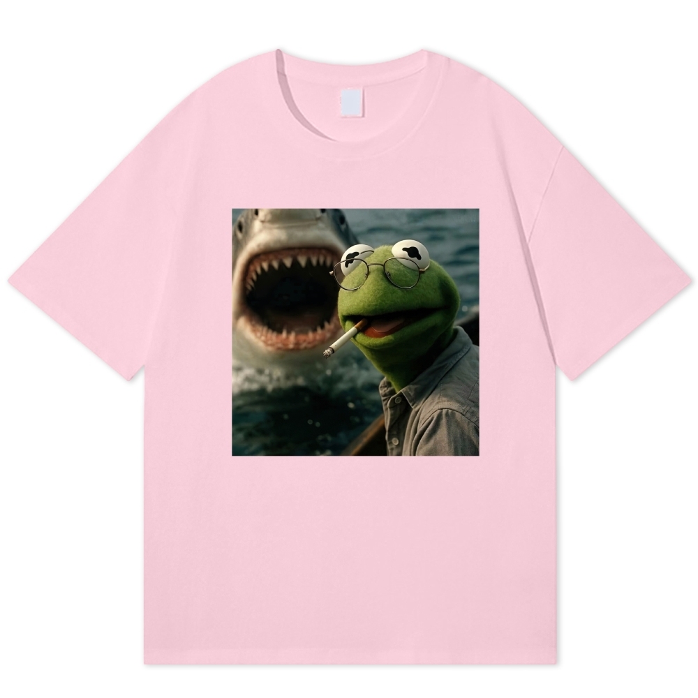  Shark Attack Parody Cotton T-shirt 