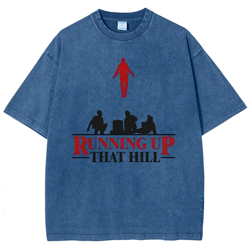 Running Up That Hill Silhouette Washed T-Shirt 