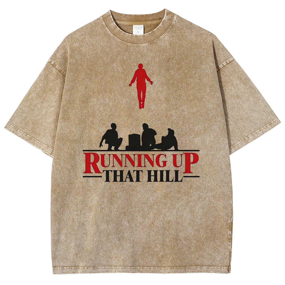 Running Up That Hill Silhouette Washed T-Shirt 
