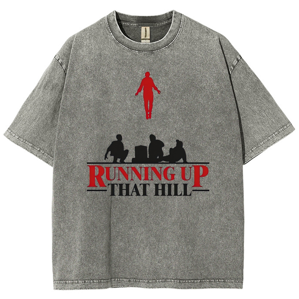 Running Up That Hill Silhouette Washed T-Shirt 