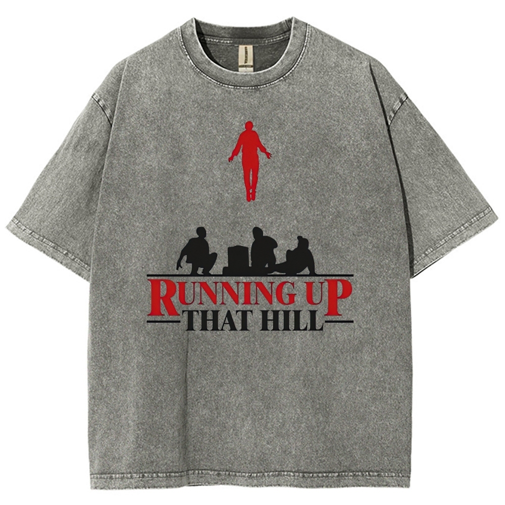 Running Up That Hill Silhouette Washed T-Shirt 
