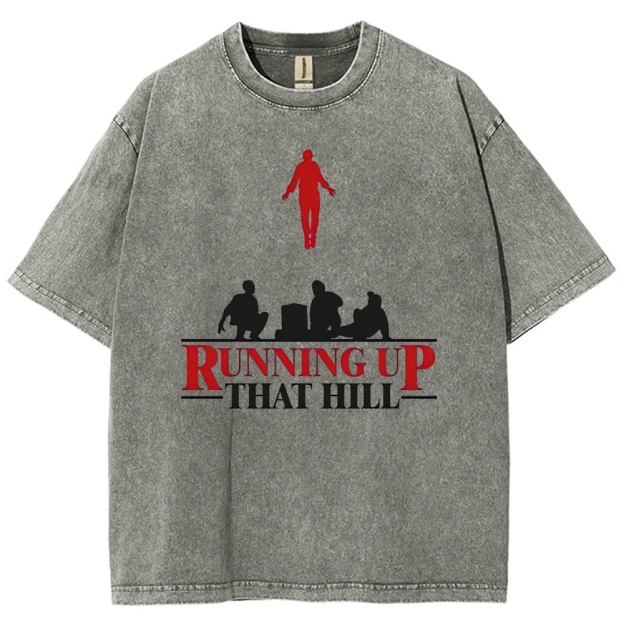Running Up That Hill Silhouette Washed T-Shirt 