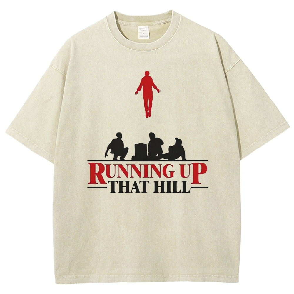 Running Up That Hill Silhouette Washed T-Shirt 