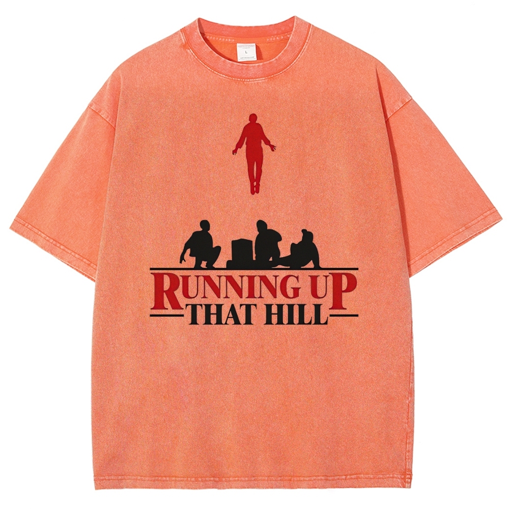 Running Up That Hill Silhouette Washed T-Shirt 