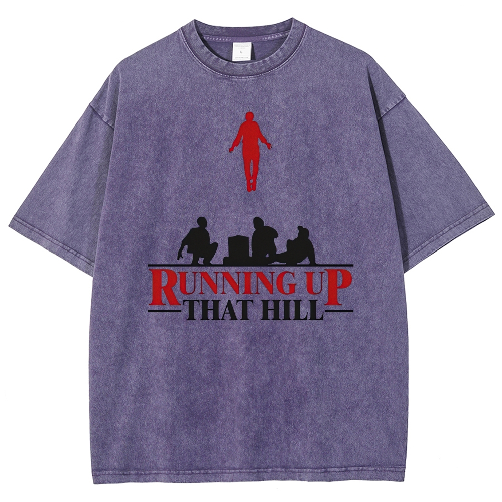 Running Up That Hill Silhouette Washed T-Shirt 