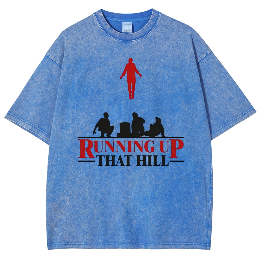 Running Up That Hill Silhouette Washed T-Shirt 