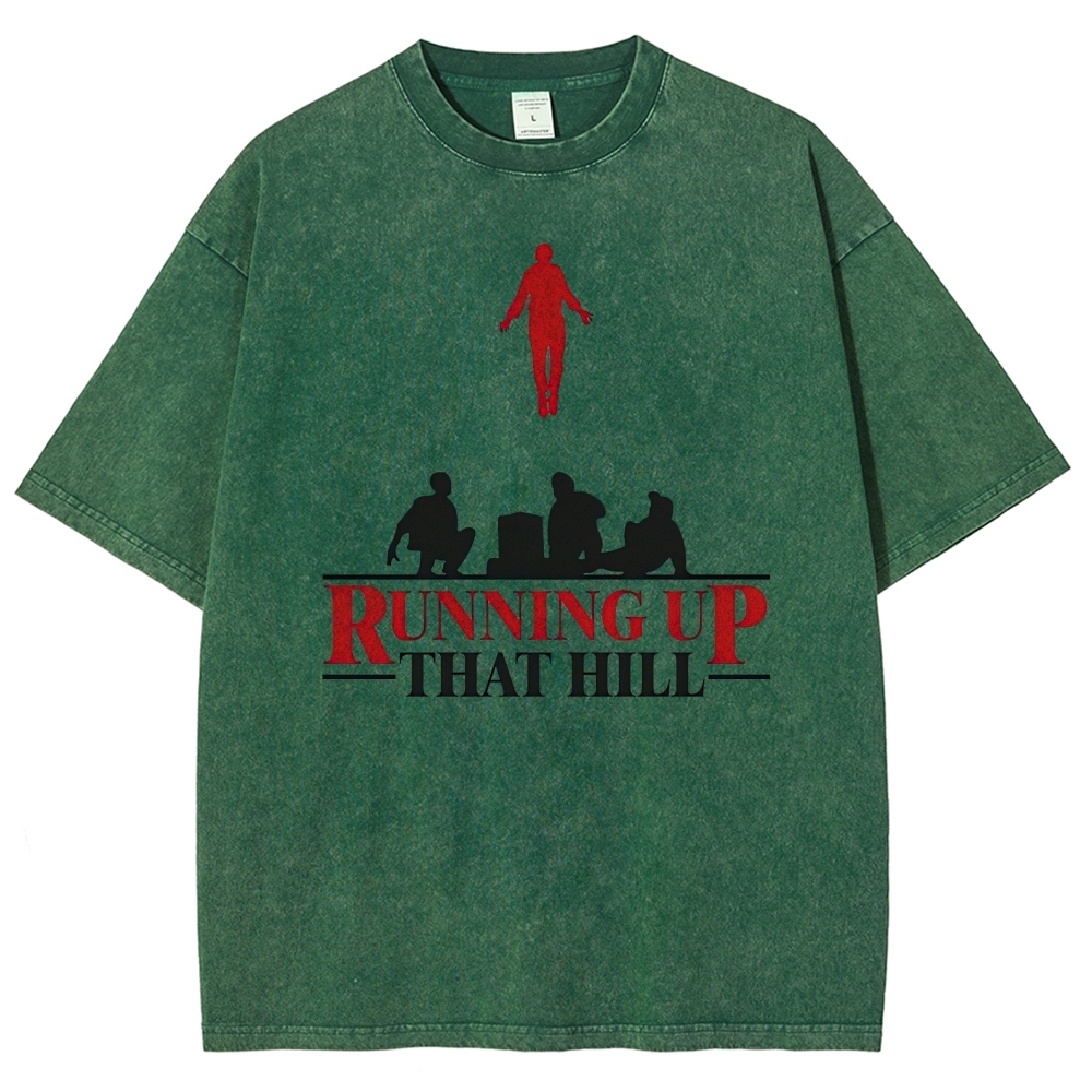 Running Up That Hill Silhouette Washed T-Shirt 