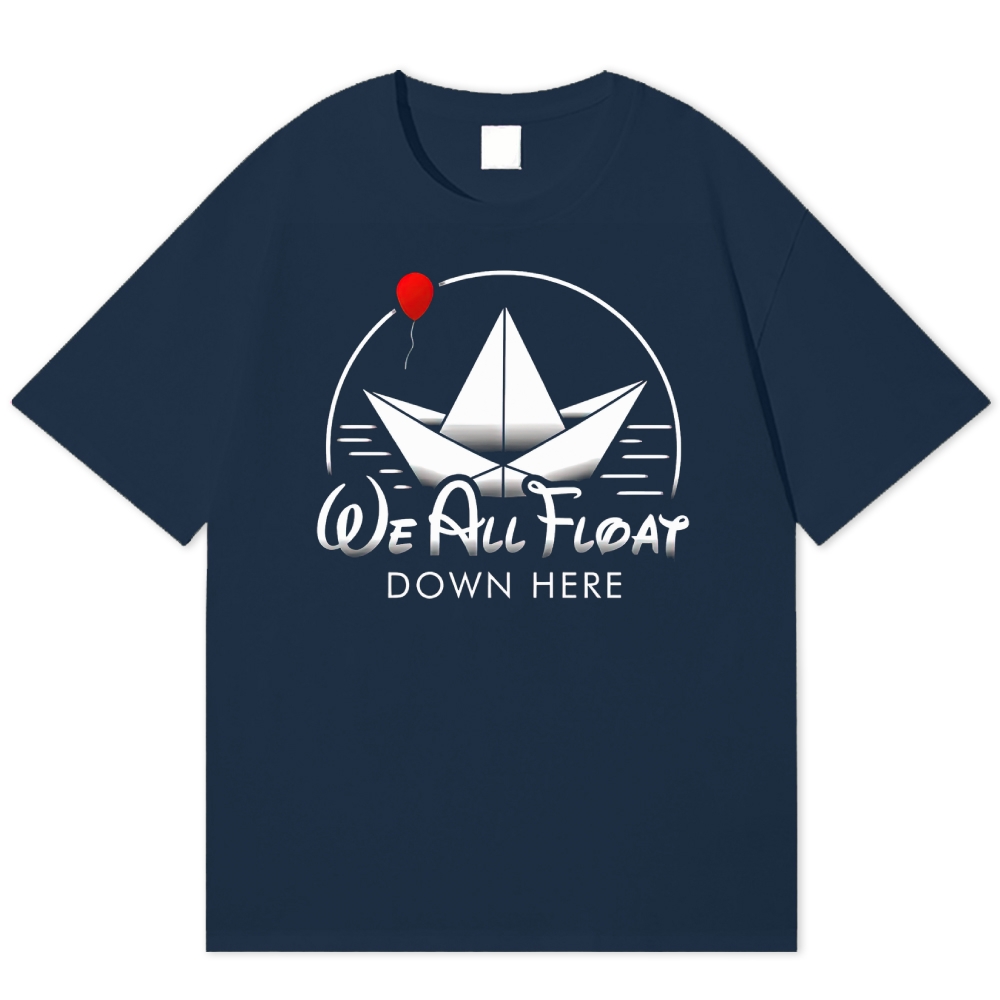 We All Float Down Here Paper Boat Cotton T-shirt