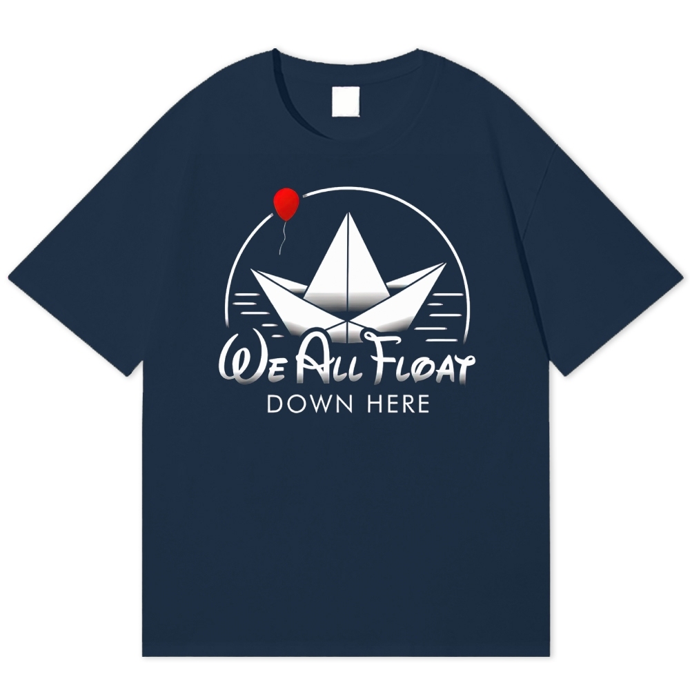 We All Float Down Here Paper Boat Cotton T-shirt