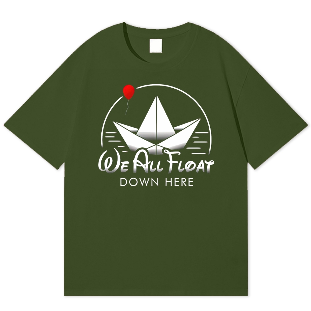 We All Float Down Here Paper Boat Cotton T-shirt