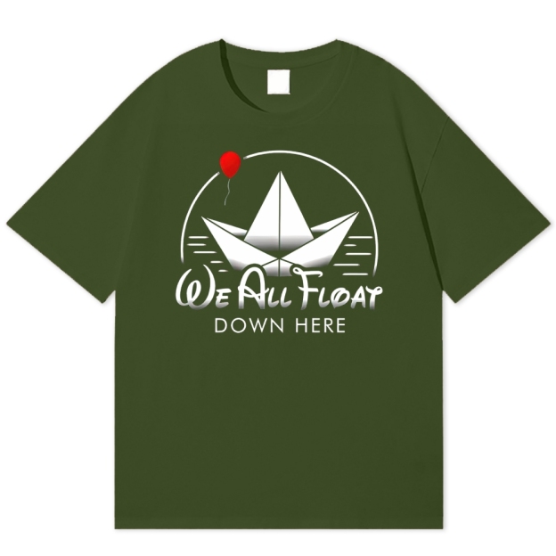 We All Float Down Here Paper Boat Cotton T-shirt