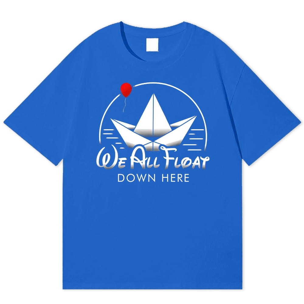 We All Float Down Here Paper Boat Cotton T-shirt