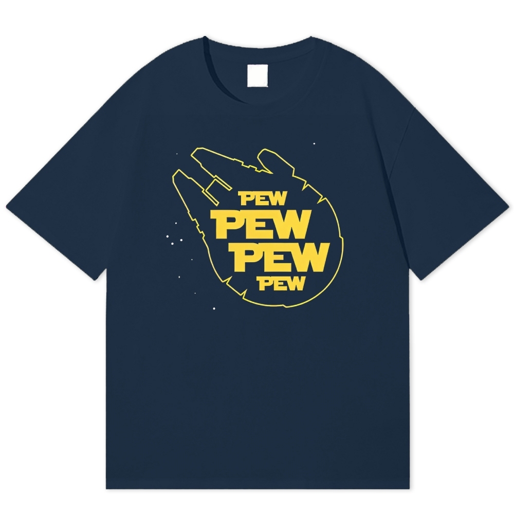 Star Cruiser Pew Pew Sound Retro Cotton T-shirt
