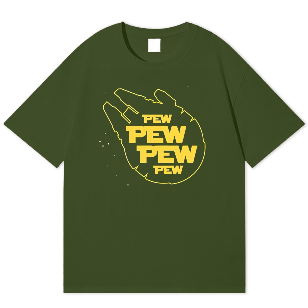 Star Cruiser Pew Pew Sound Retro Cotton T-shirt 