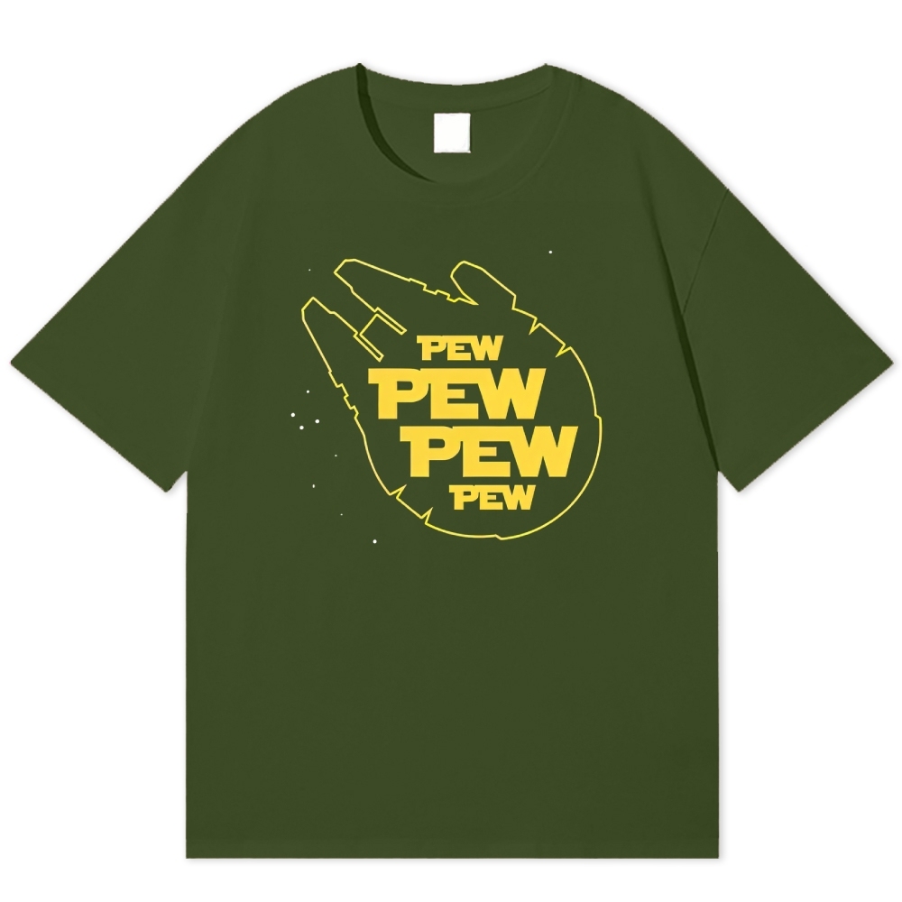 Star Cruiser Pew Pew Sound Retro Cotton T-shirt 