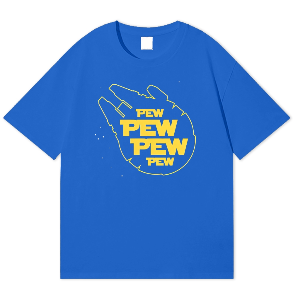 Star Cruiser Pew Pew Sound Retro Cotton T-shirt 