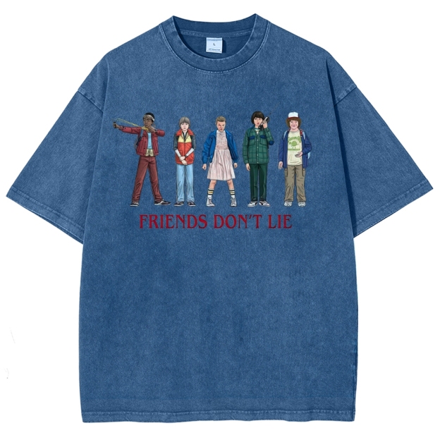 Friends Don’t Lie Retro Character Washed T-Shirt