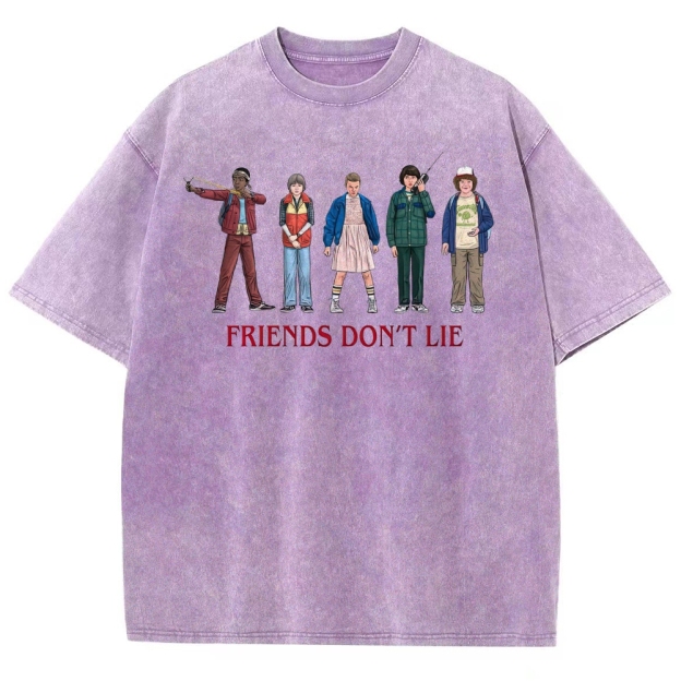 Friends Don’t Lie Retro Character Washed T-Shirt