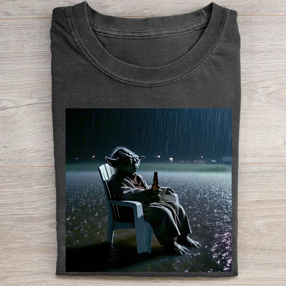  Rainy Galaxy Sci Fi  Washed Tee 