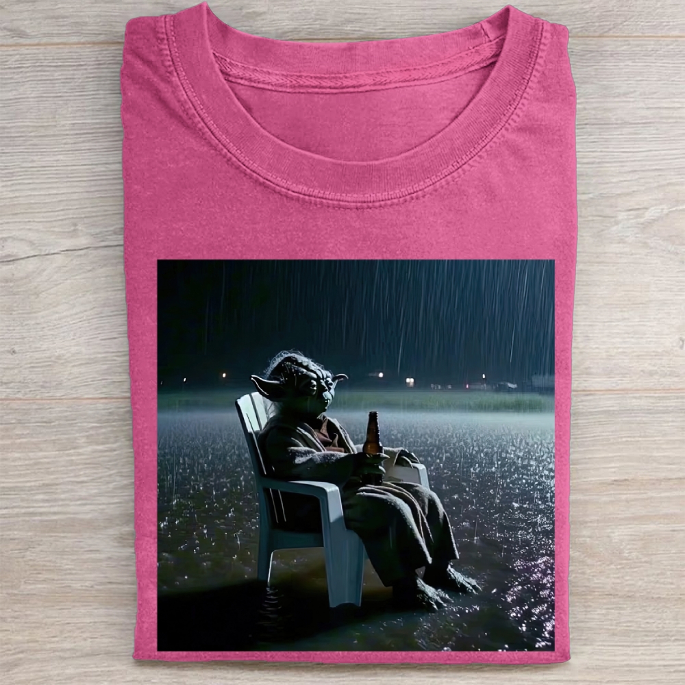  Rainy Galaxy Sci Fi  Washed Tee 