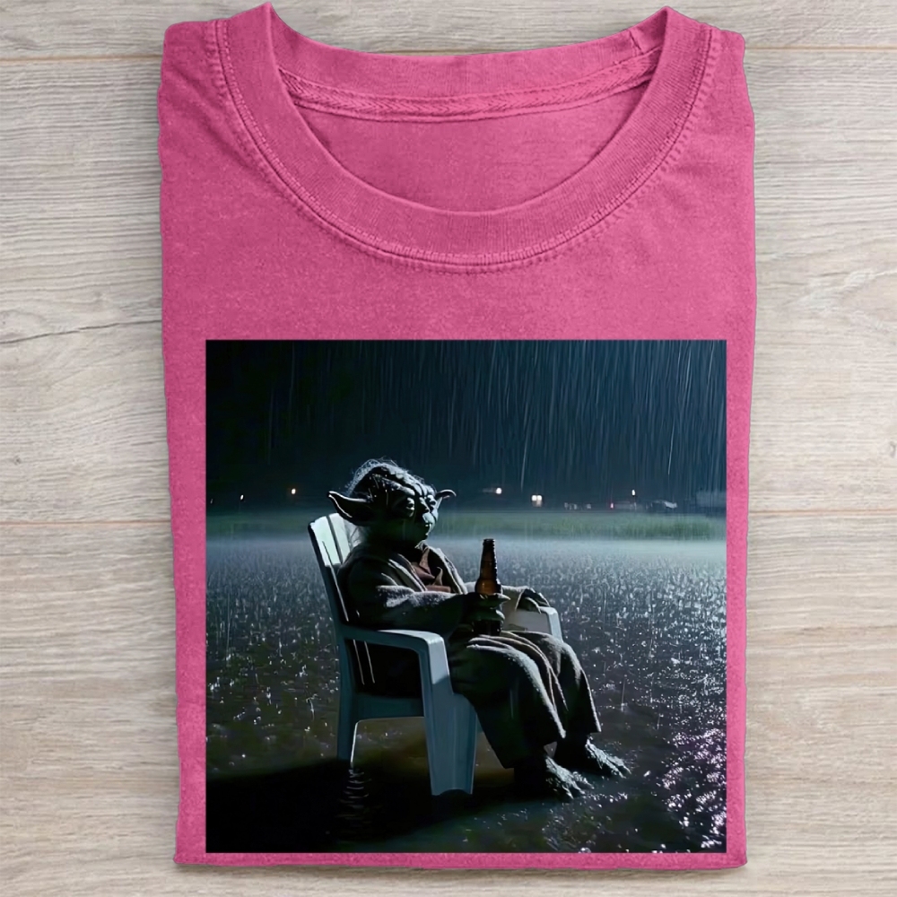  Rainy Galaxy Sci Fi  Washed Tee 