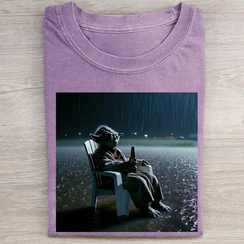  Rainy Galaxy Sci Fi  Washed Tee 