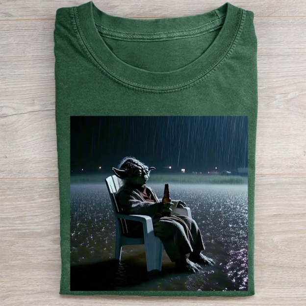  Rainy Galaxy Sci Fi  Washed Tee 