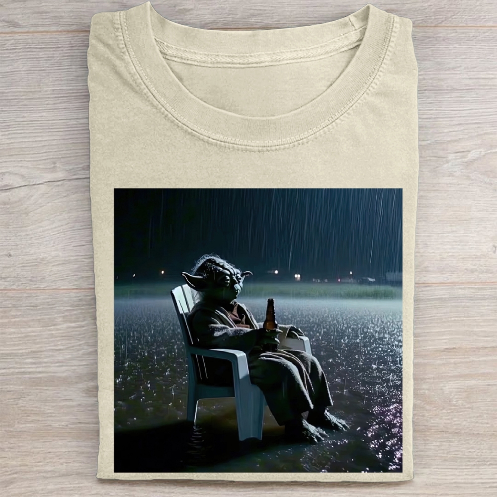  Rainy Galaxy Sci Fi  Washed Tee 