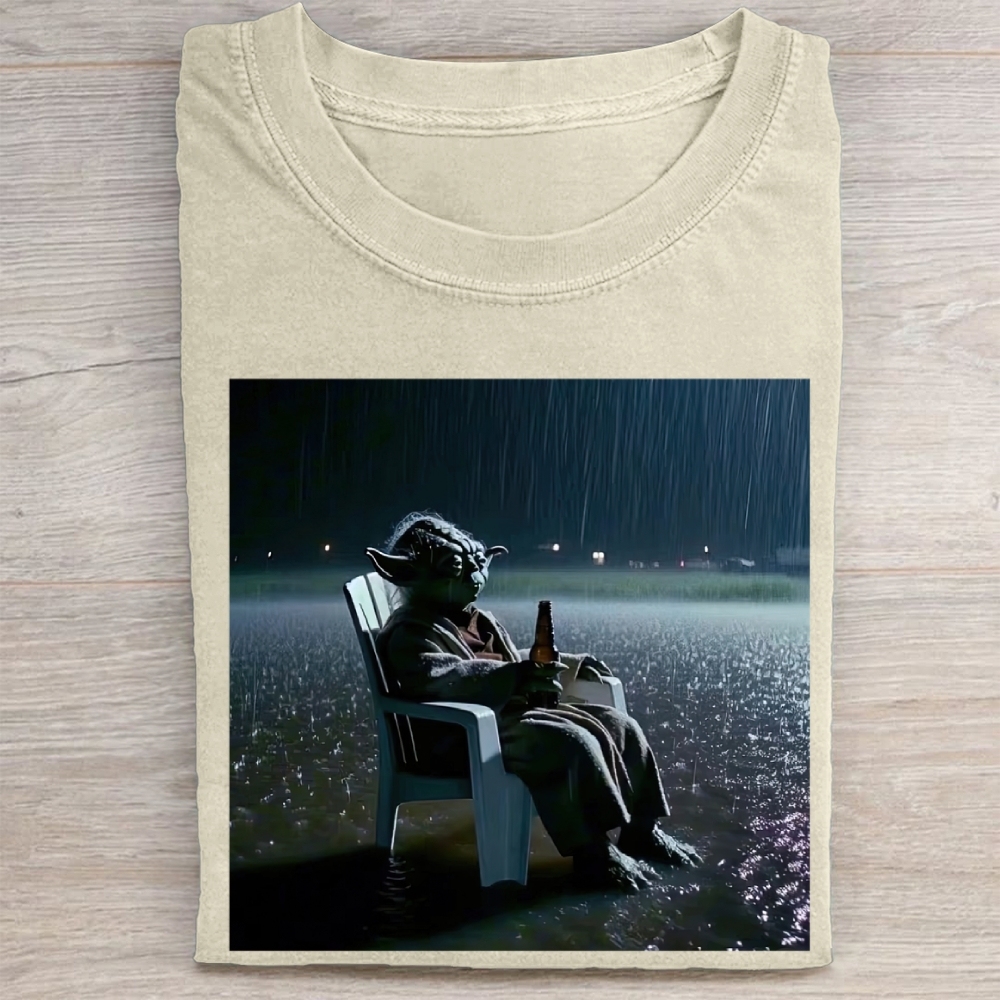  Rainy Galaxy Sci Fi  Washed Tee 