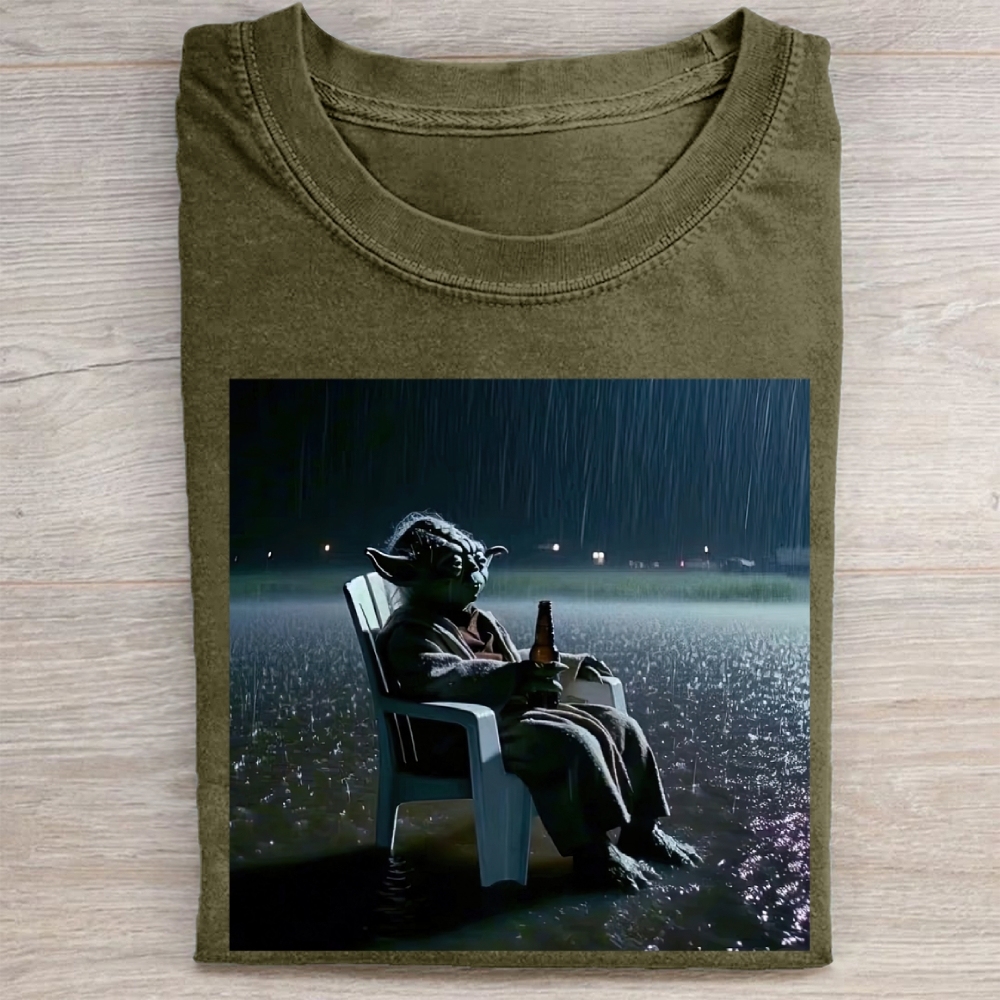  Rainy Galaxy Sci Fi  Washed Tee 