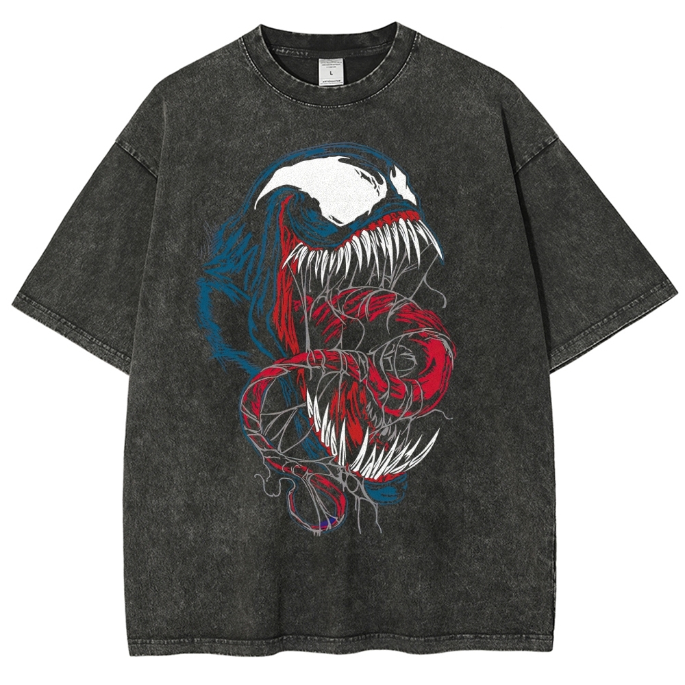 Venom Symbiote Swirl Art Washed T-Shirt