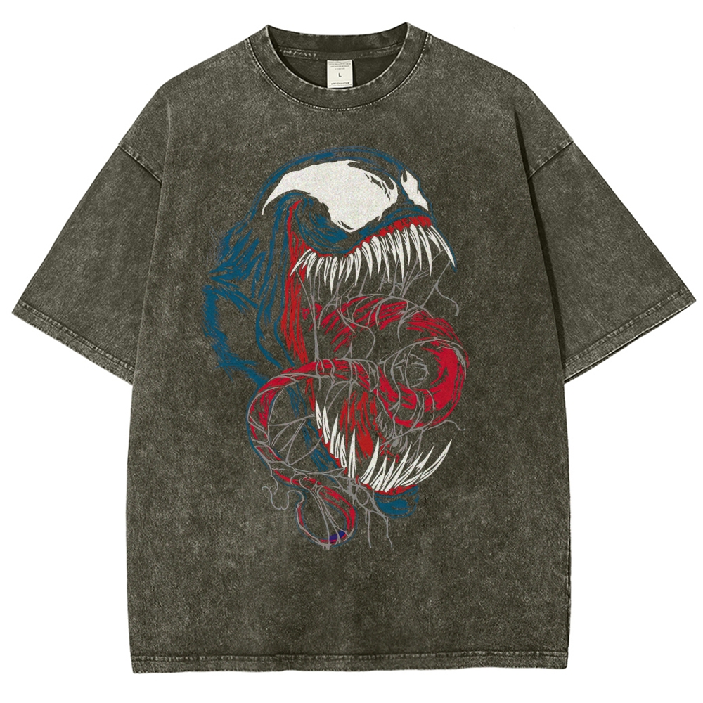 Venom Symbiote Swirl Art Washed T-Shirt