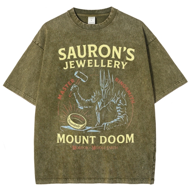Sauron’s Jewellery Master Ringsmith  Washed T-Shirt