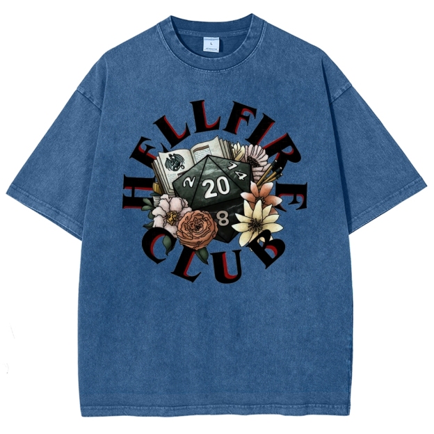 Hellfire Club Floral Dice Washed T-Shirt