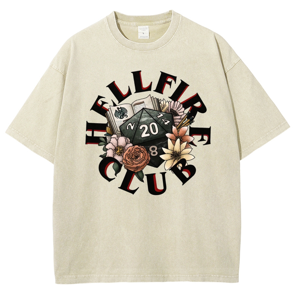 Hellfire Club Floral Dice Washed T-Shirt