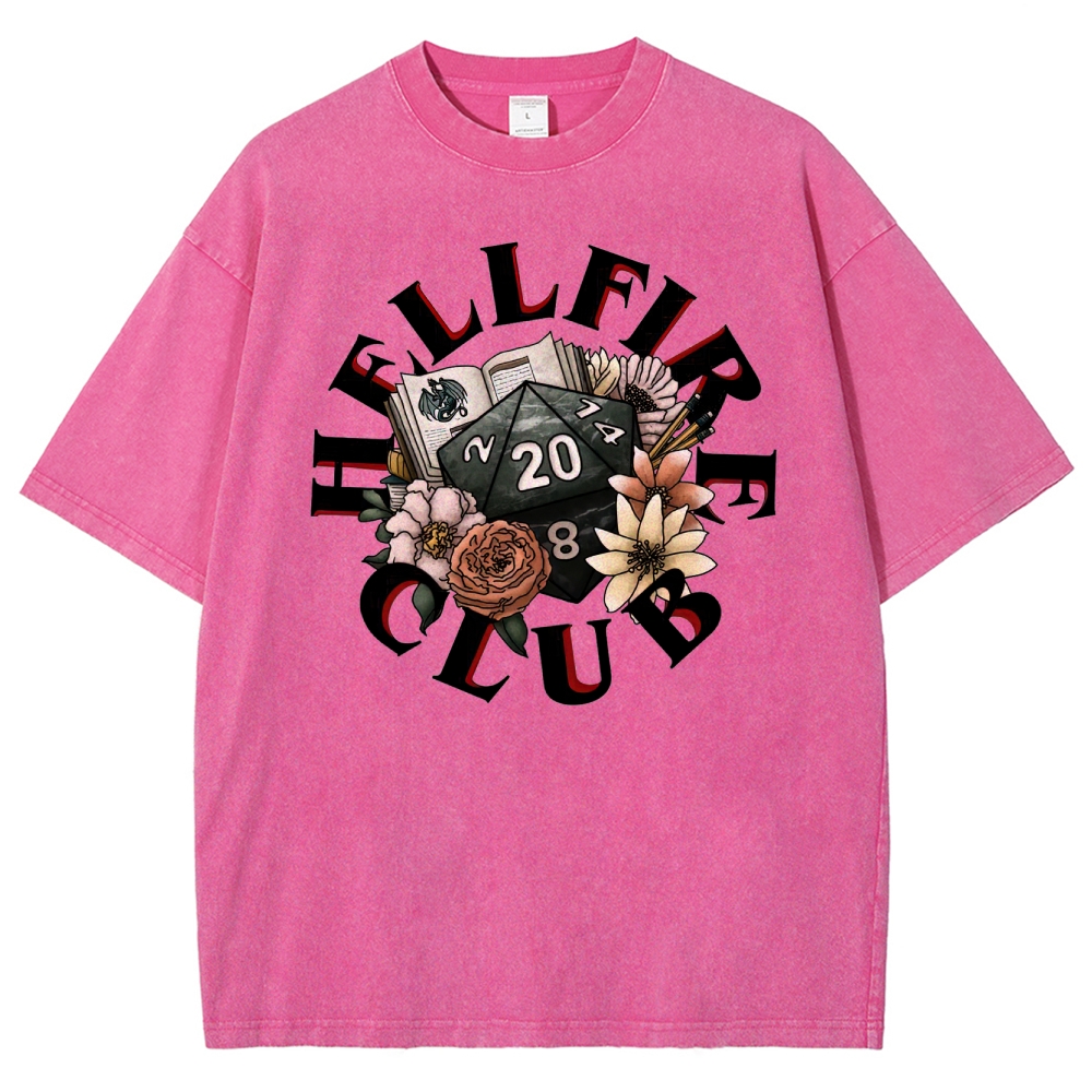 Hellfire Club Floral Dice Washed T-Shirt