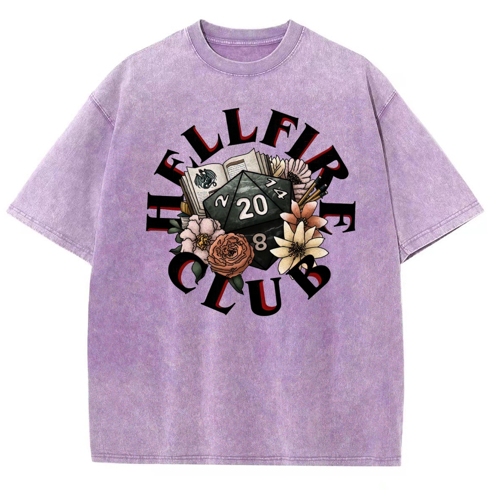Hellfire Club Floral Dice Washed T-Shirt