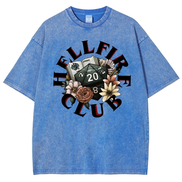 Hellfire Club Floral Dice Washed T-Shirt