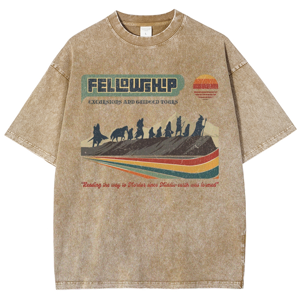 Fellowship Excursions Retro Tour  Washed T-Shirt