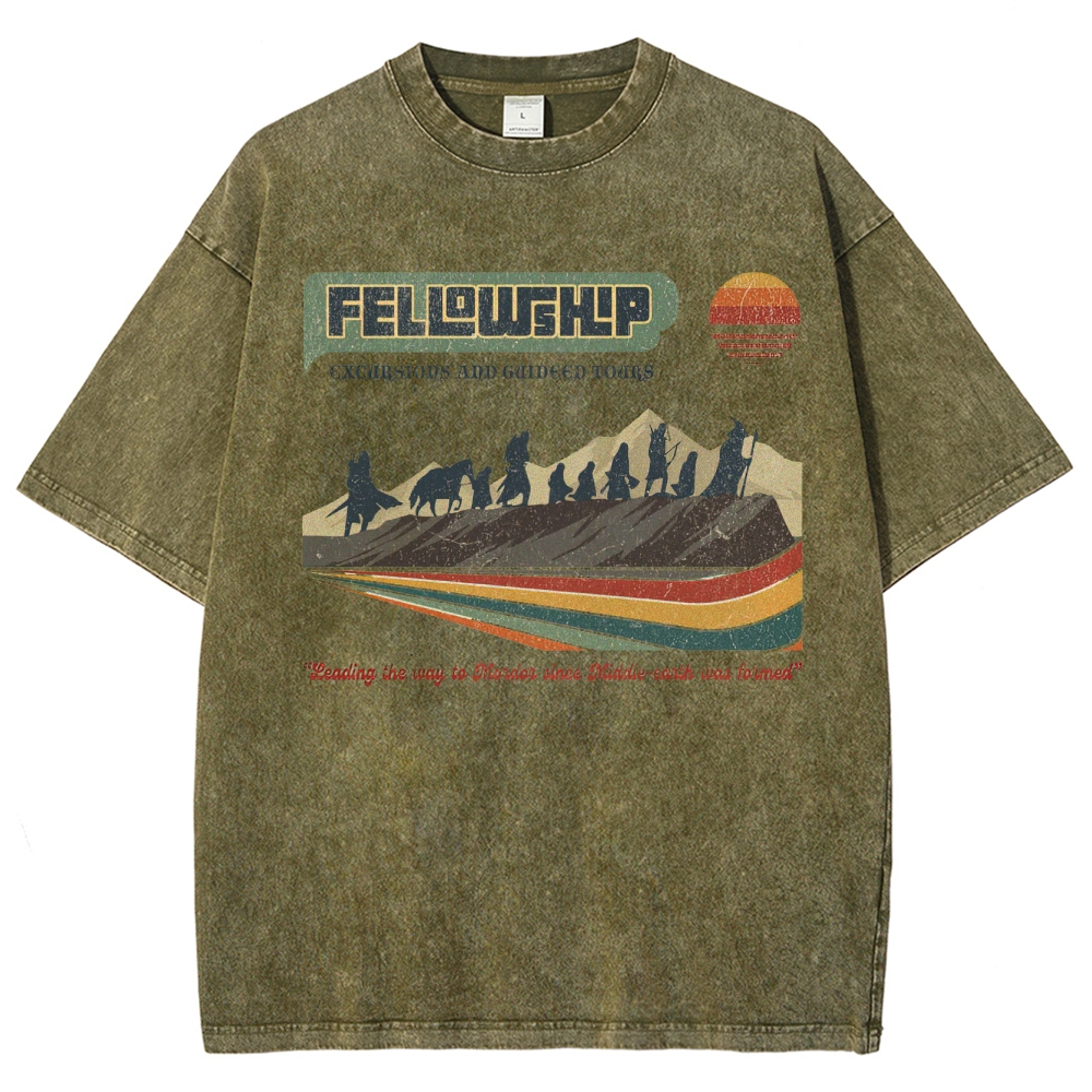 Fellowship Excursions Retro Tour  Washed T-Shirt
