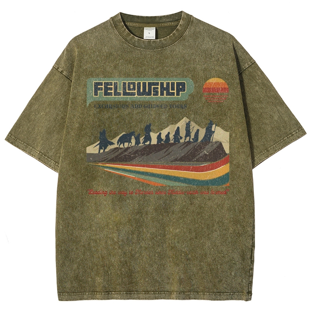Fellowship Excursions Retro Tour Washed T-Shirt
