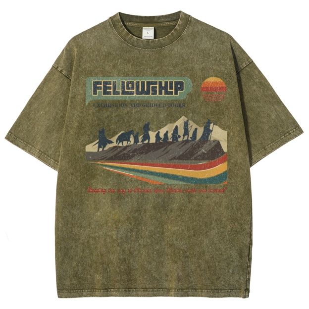 Fellowship Excursions Retro Tour  Washed T-Shirt