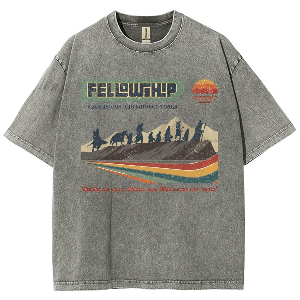 Fellowship Excursions Retro Tour  Washed T-Shirt