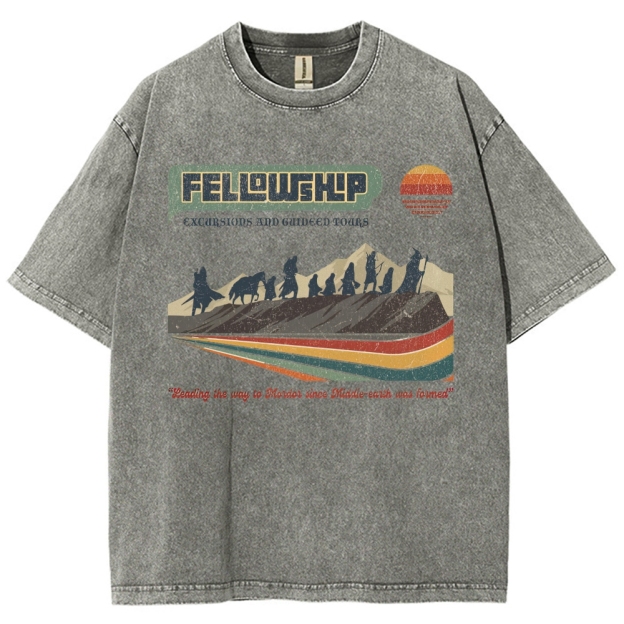 Fellowship Excursions Retro Tour  Washed T-Shirt