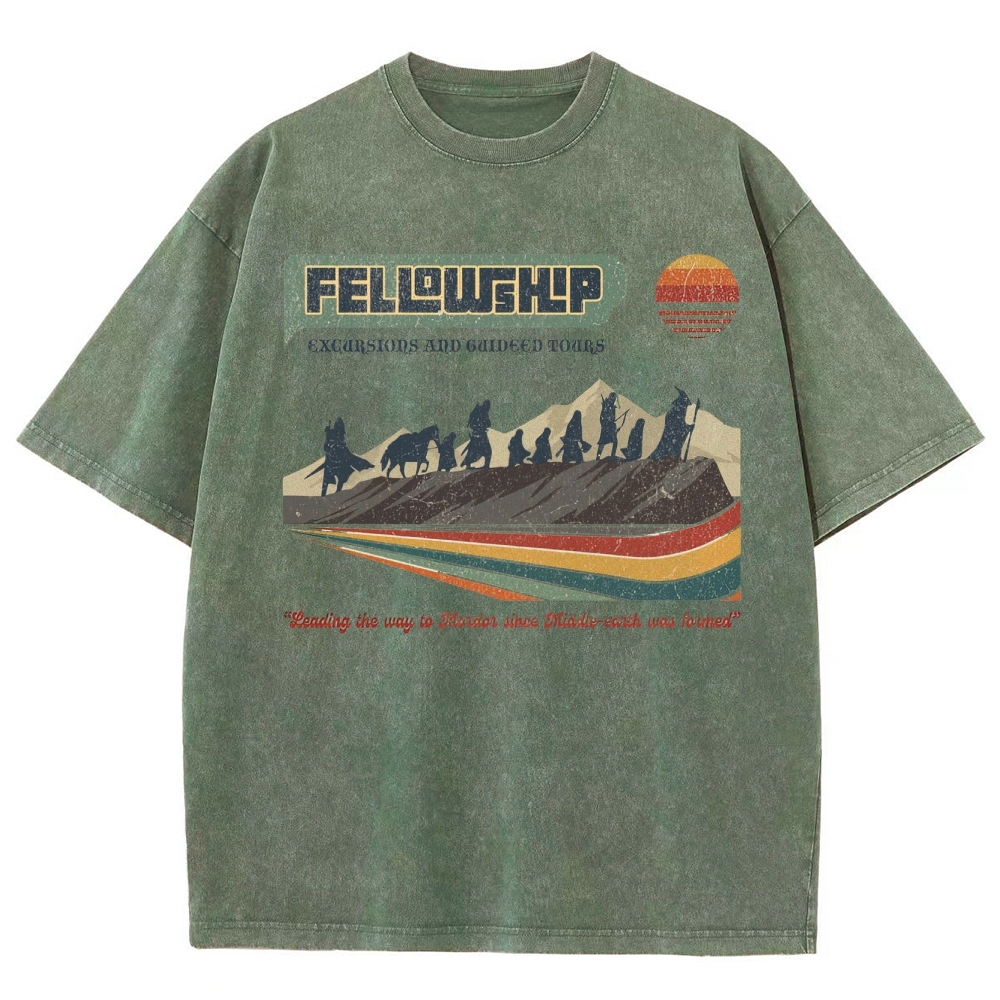Fellowship Excursions Retro Tour  Washed T-Shirt